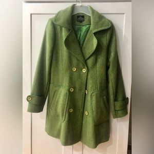 Angie green plaid fitted coat/Jacket